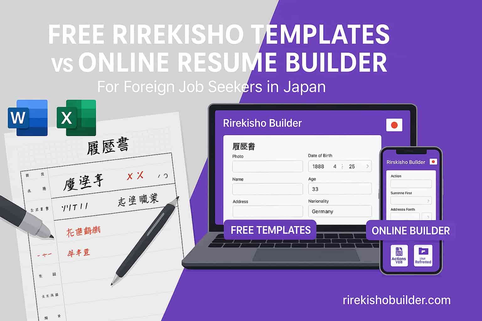 Free Rirekisho Templates vs Online Resume Builder: Which Is Better for Foreigners?