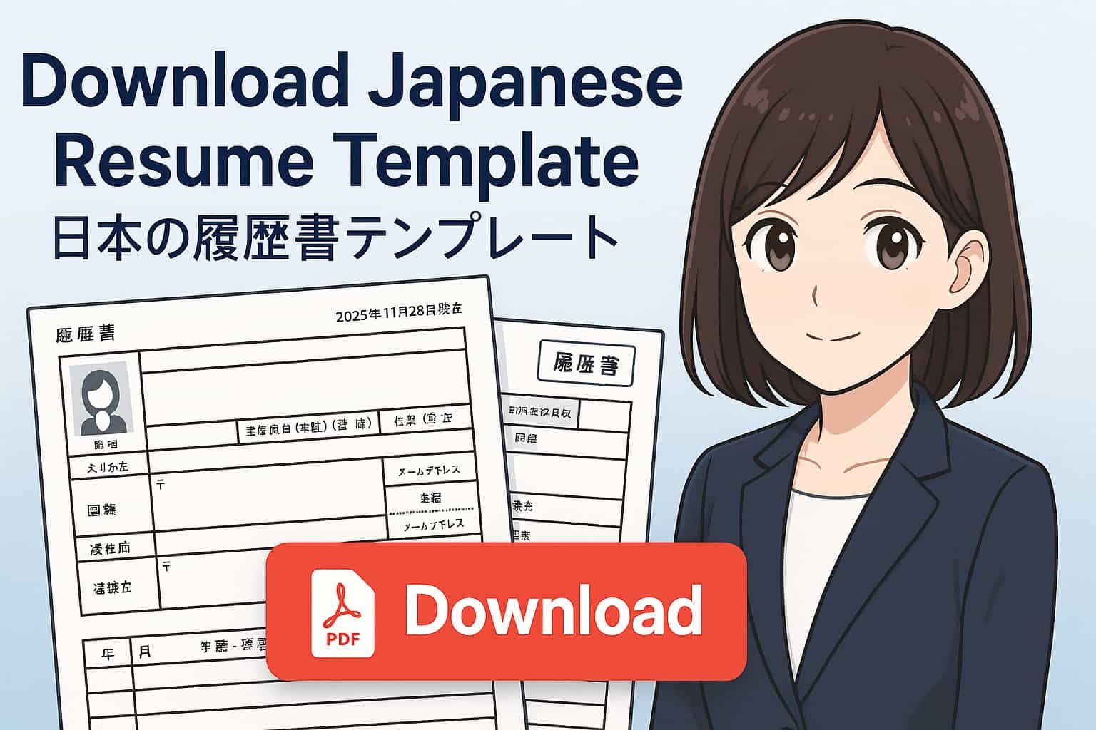 Free Rirekisho (履歴書) PDF Template – Download &amp; Learn How to Write It